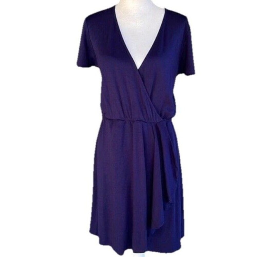 Draper James Faux Wrap Navy Dress XS‎ Office Career